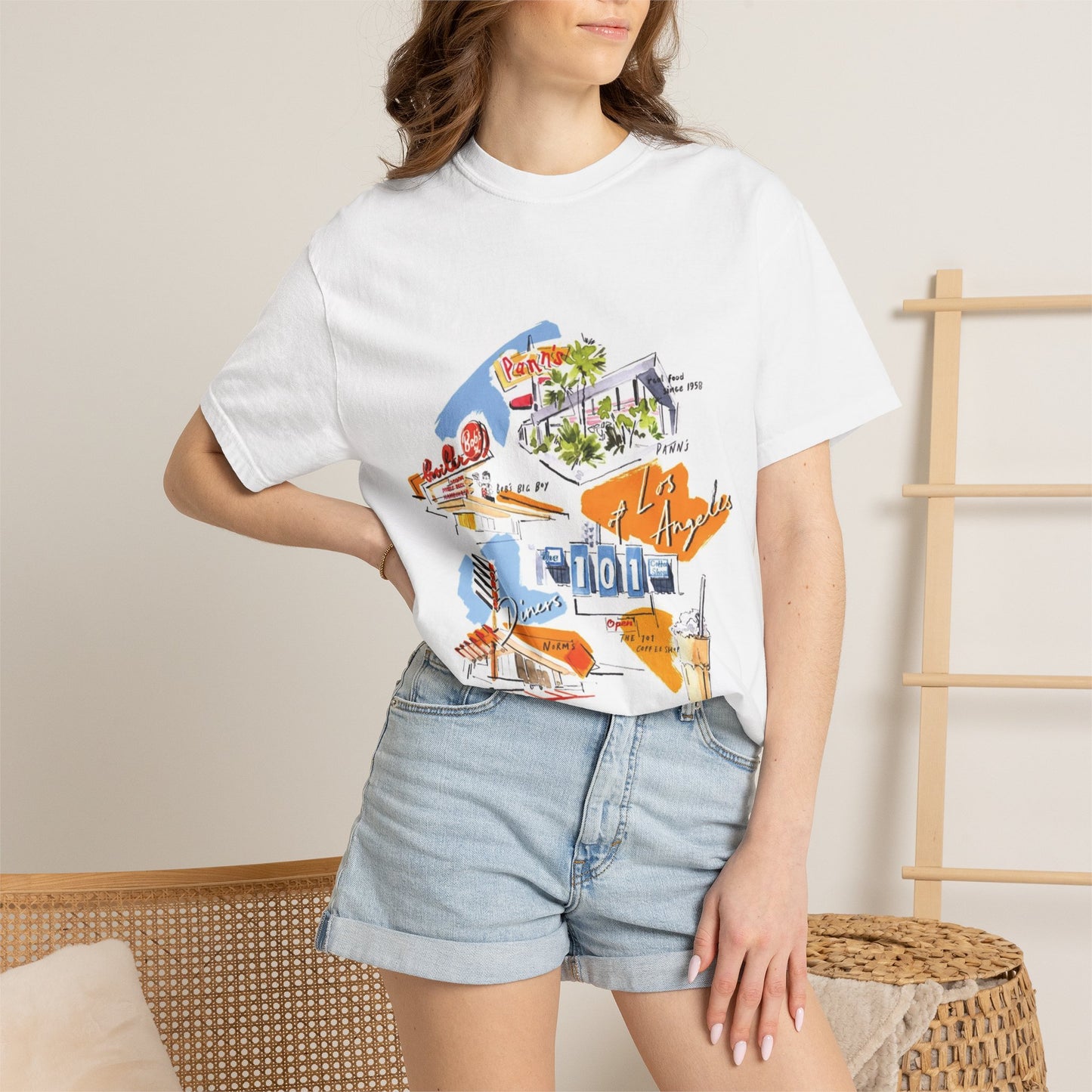 Los Angeles Travel Illustration T-Shirt