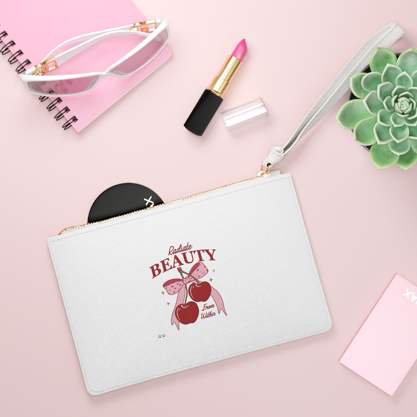 Radiate Beauty Cherry Clutch Bag — Retro Cherry Wristlet Purse