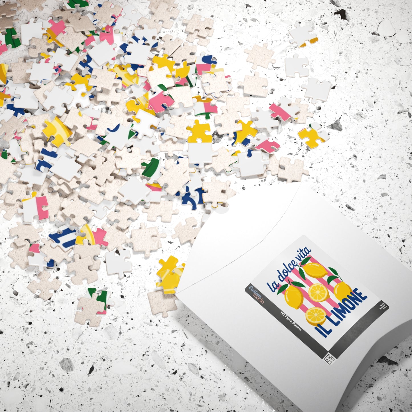 La Dolce Vita Il Limone Jigsaw Puzzle — Bright Lemon Kitchen Decor Puzzle (110 pcs)
