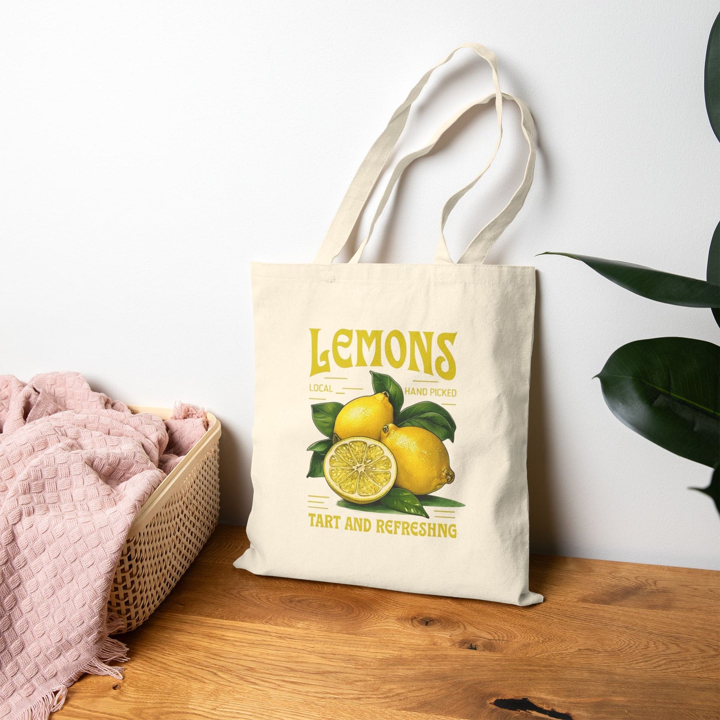 Lemons Spiral Tote Bag — "Tart and Refreshing"