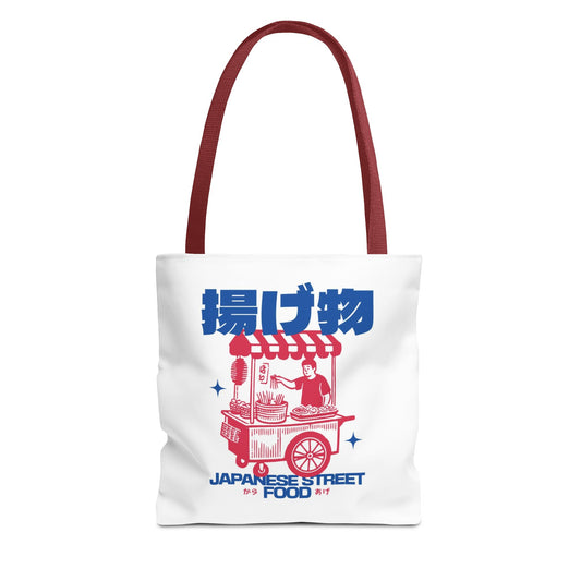 Japanese Street Food Tote Bag — Takoyaki Fried Snacks Market Design