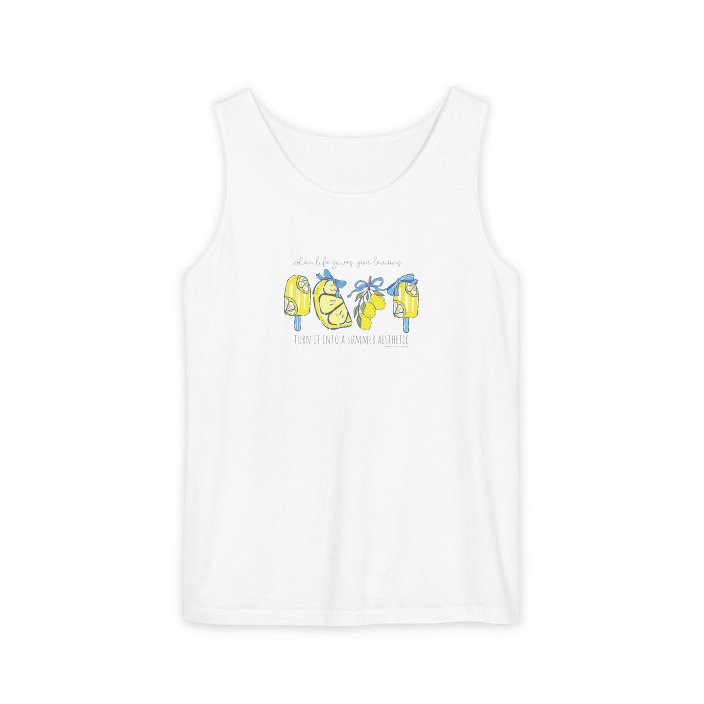 Beach Vibes Tank Top — Yellow Surf Graphic "The Art of Surf"