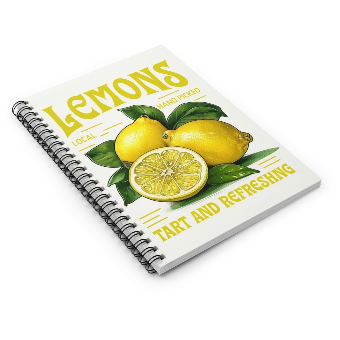 Lemons Spiral Notebook — "Tart and Refreshing" Ruled Journal