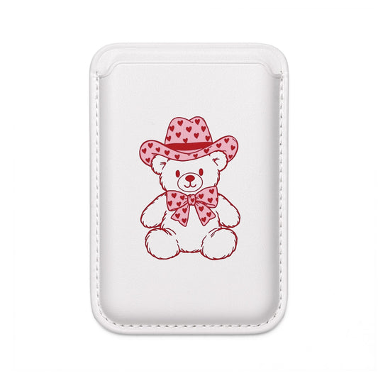 Teddy Bear Heart Cowboy Vegan MagSafe Wallet
