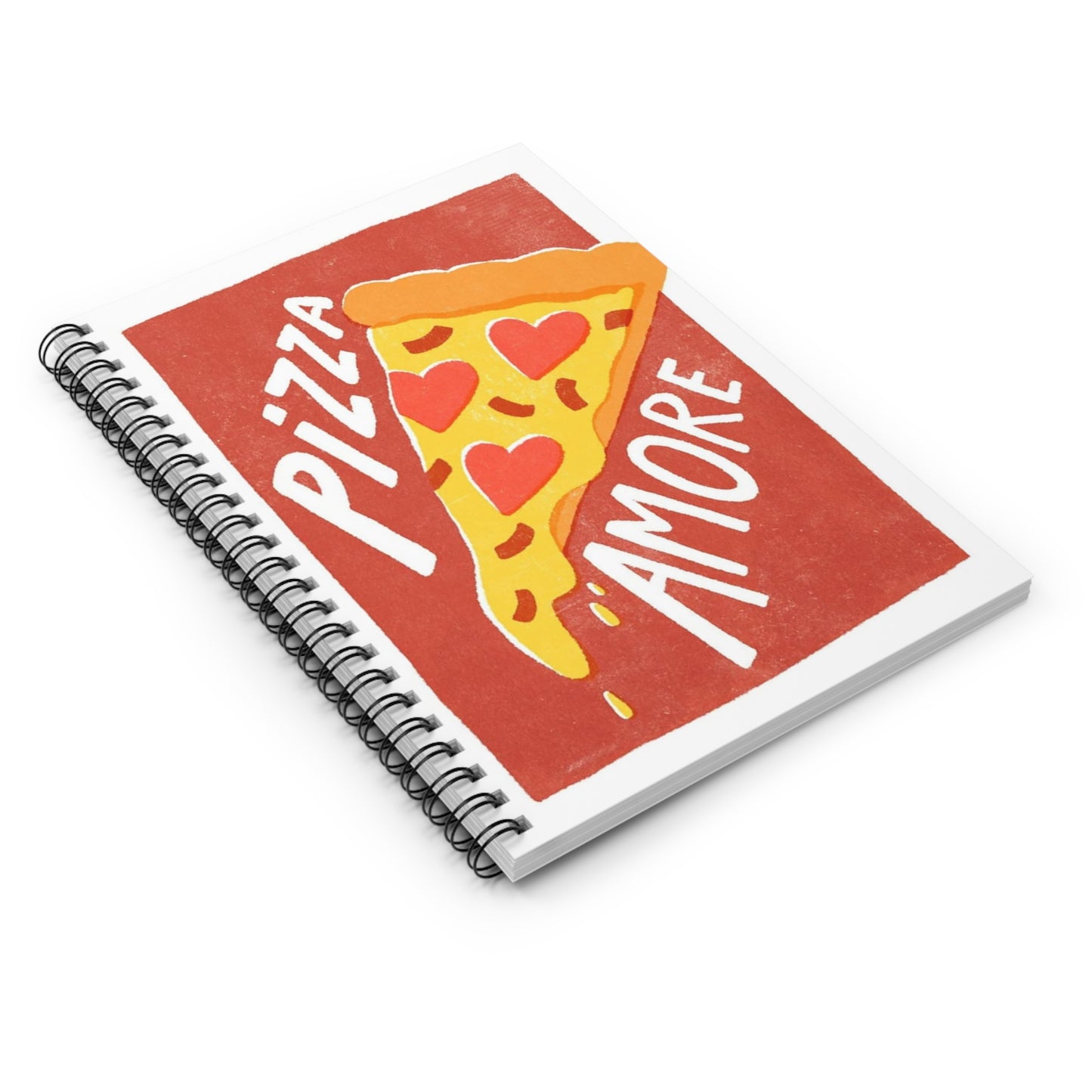 Pizza Amore Spiral Notebook — Cute Pizza Slice Journal (Ruled)