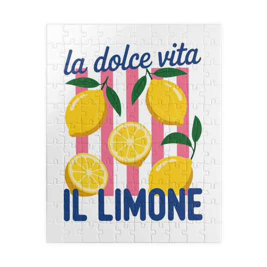 La Dolce Vita Il Limone Jigsaw Puzzle — Bright Lemon Kitchen Decor Puzzle (110 pcs)