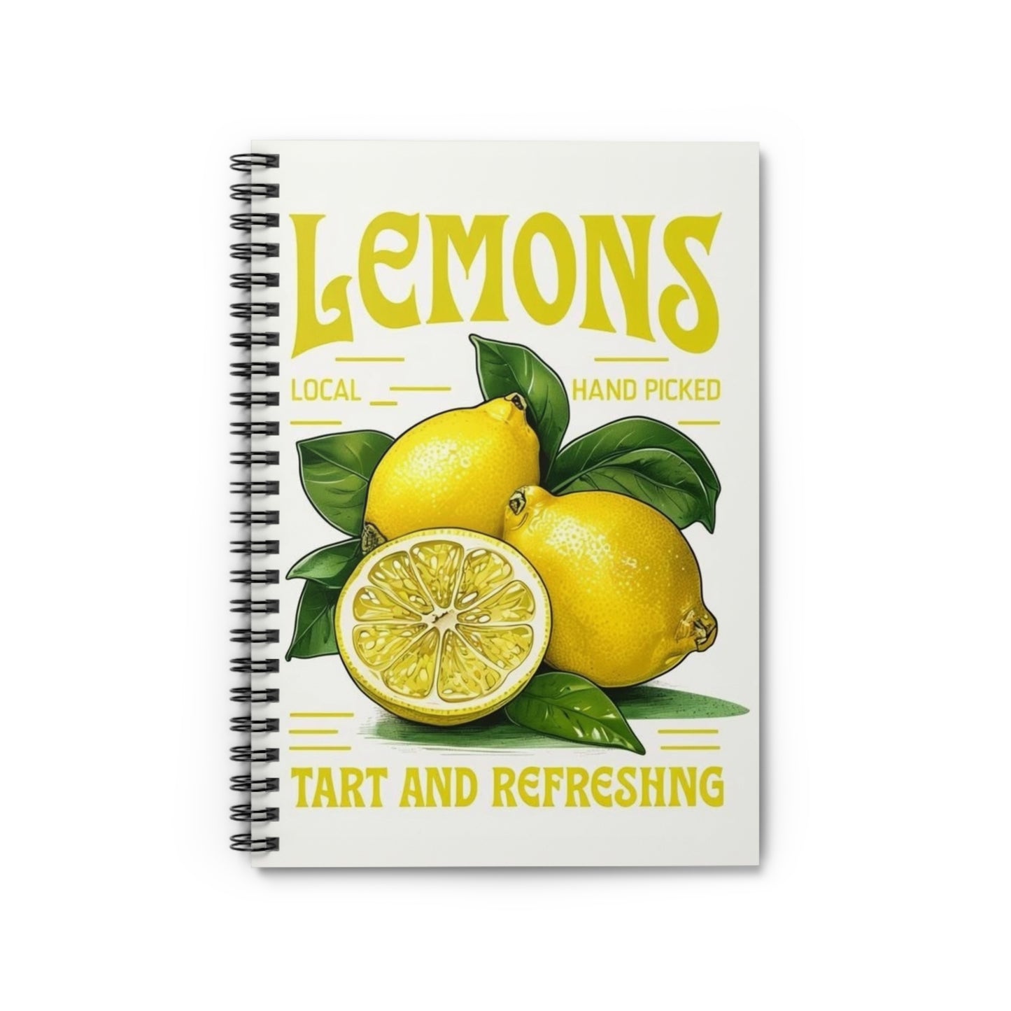 Lemons Spiral Notebook — "Tart and Refreshing" Ruled Journal