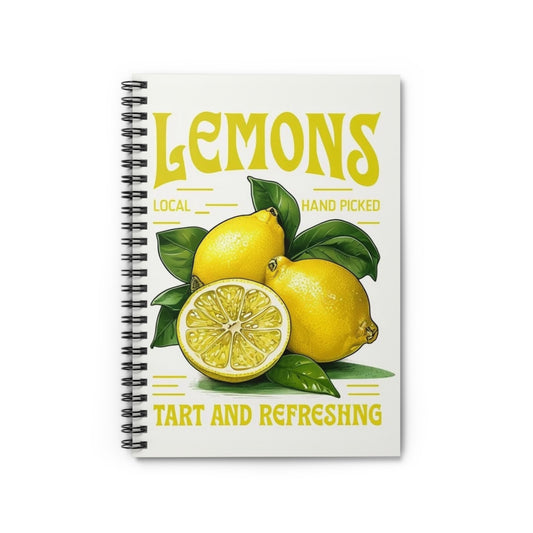 Lemons Spiral Notebook — "Tart and Refreshing" Ruled Journal