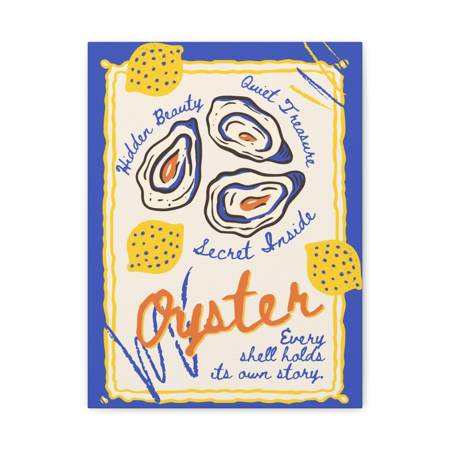 Oyster Illustration Matte Canvas