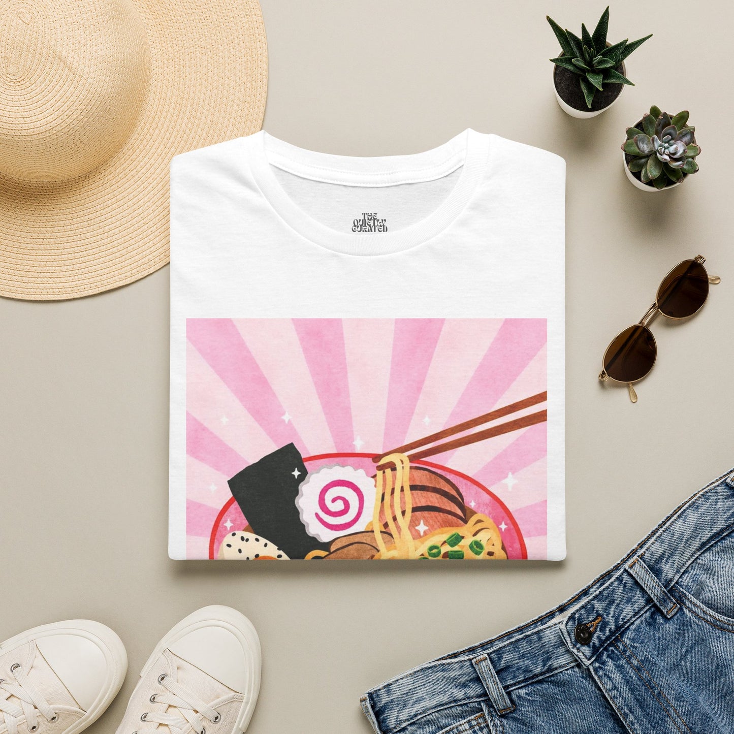 Ramen Bowl Graphic T-Shirt — Cute Anime Noodles Design