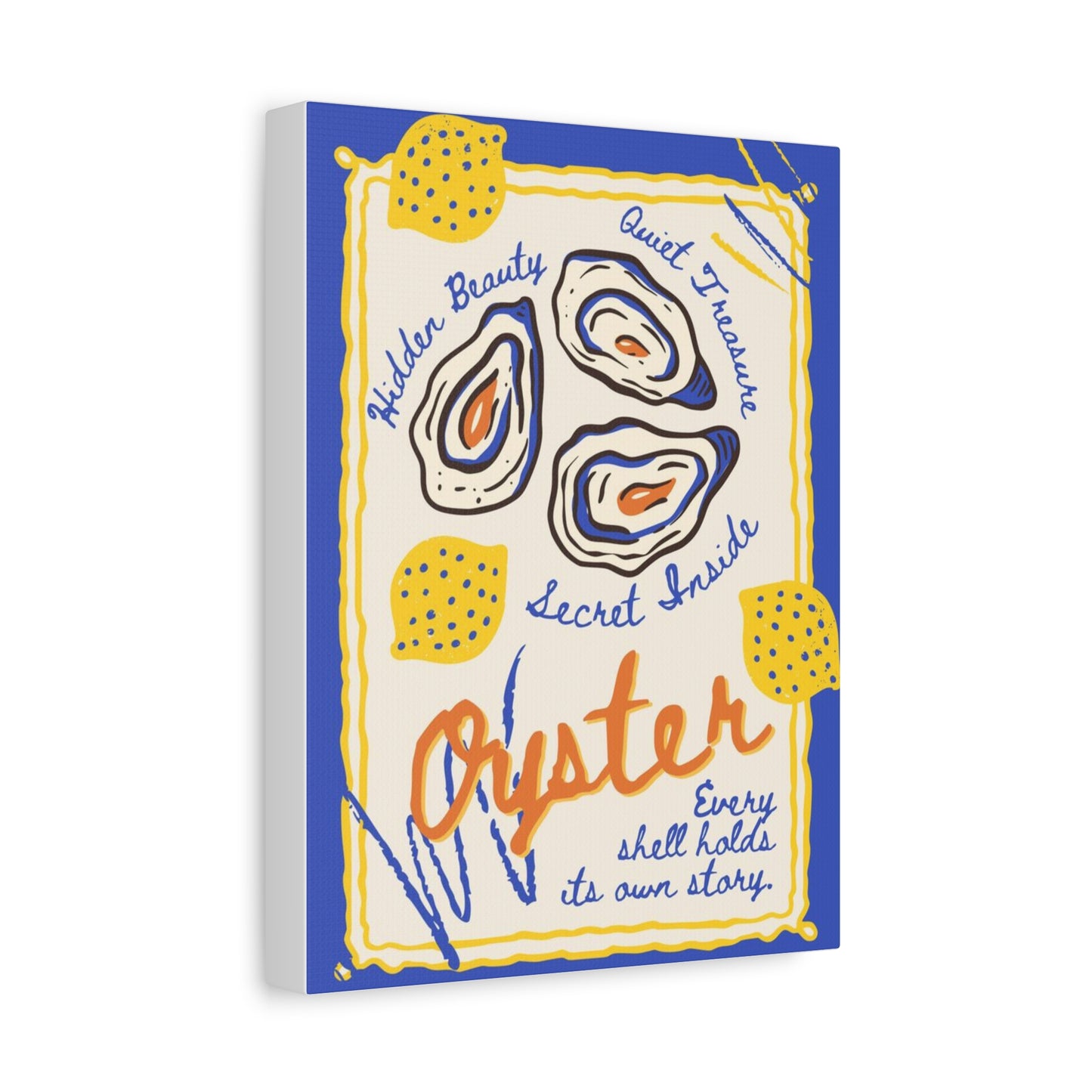 Oyster Illustration Matte Canvas