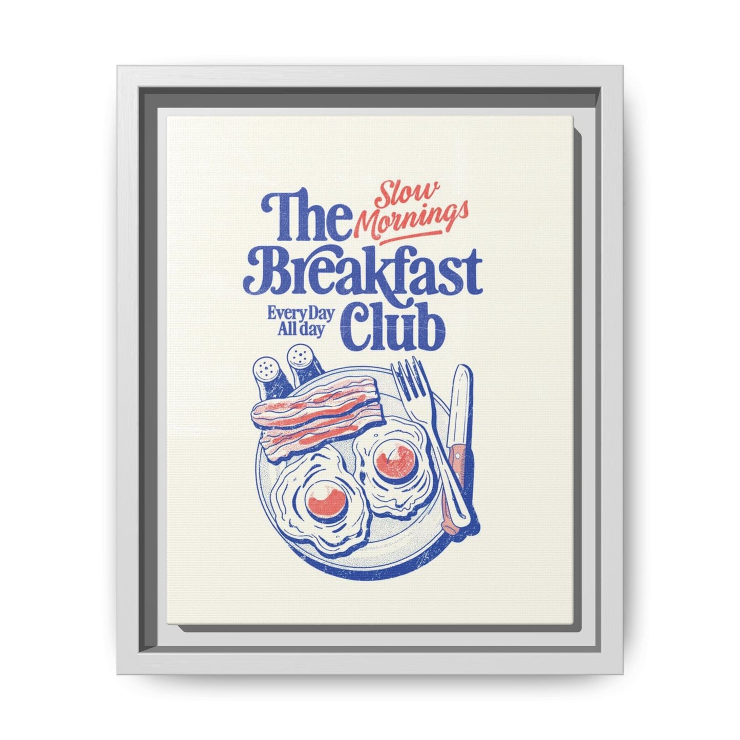 Breakfast Club Canvas Print — "Slow Mornings" Framed Wall Art