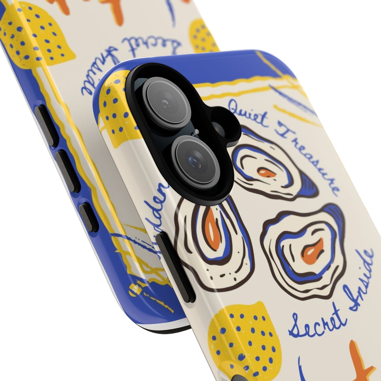 Oyster Illustration Phone Case | Seafood Shells Coastal Design