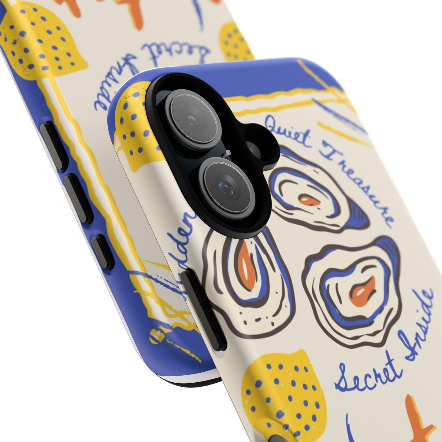 Oyster Illustration Phone Case | Seafood Shells Coastal Design