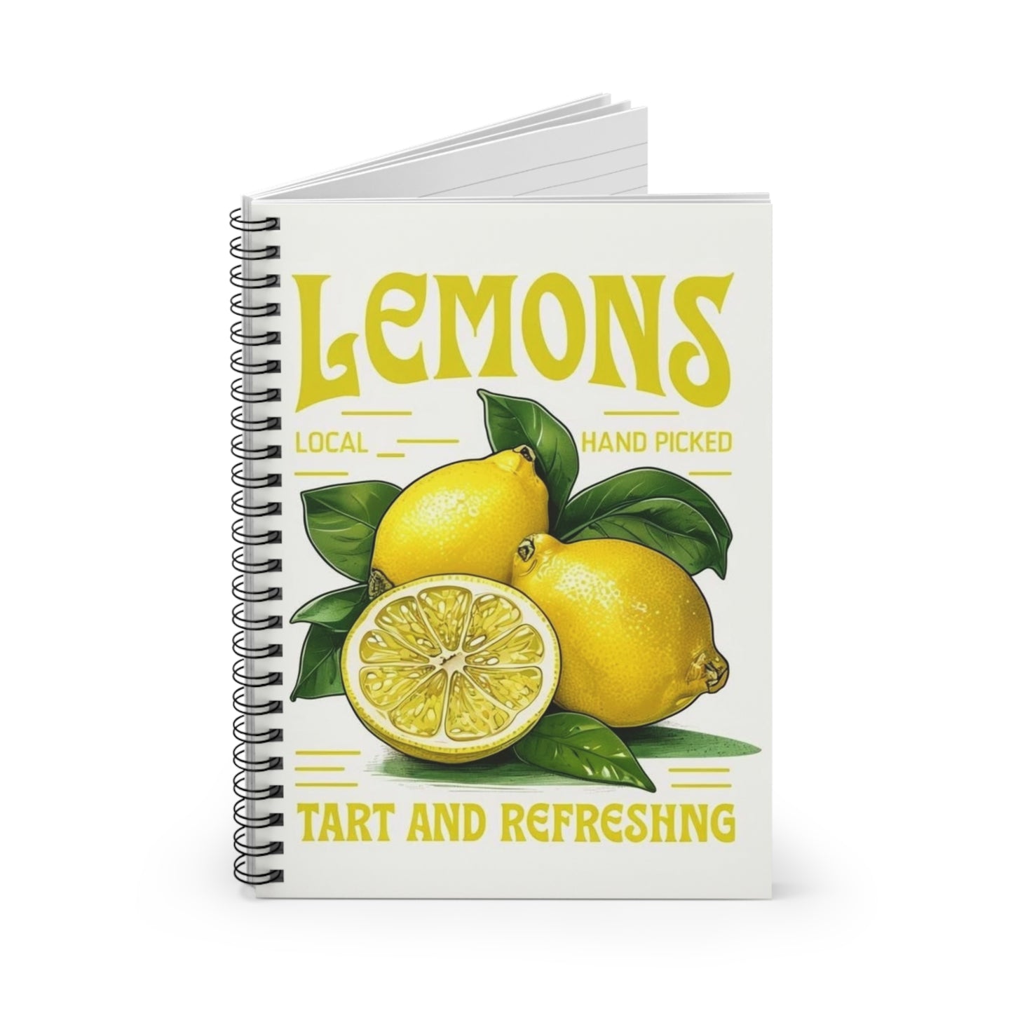 Lemons Spiral Notebook — "Tart and Refreshing" Ruled Journal