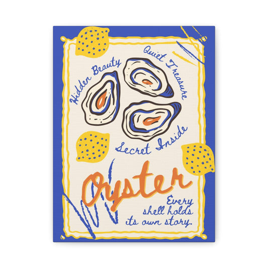 Oyster Illustration Matte Canvas