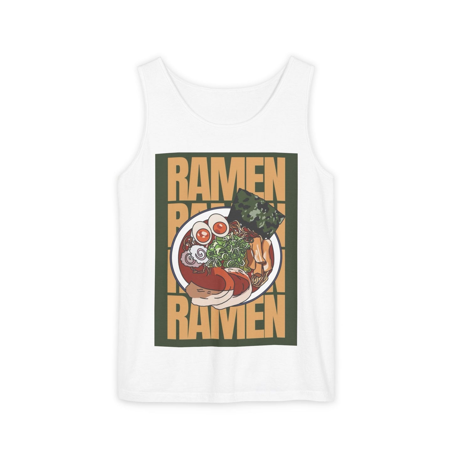 Ramen Bowl Tank Top — Retro Graphic Noodle Lover Tee