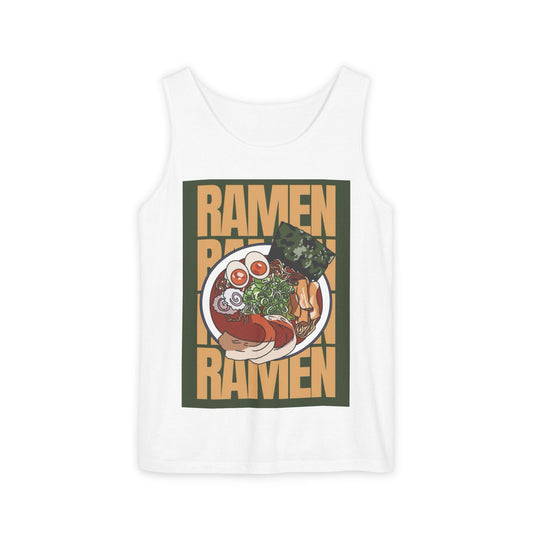Ramen Bowl Tank Top — Retro Graphic Noodle Lover Tee