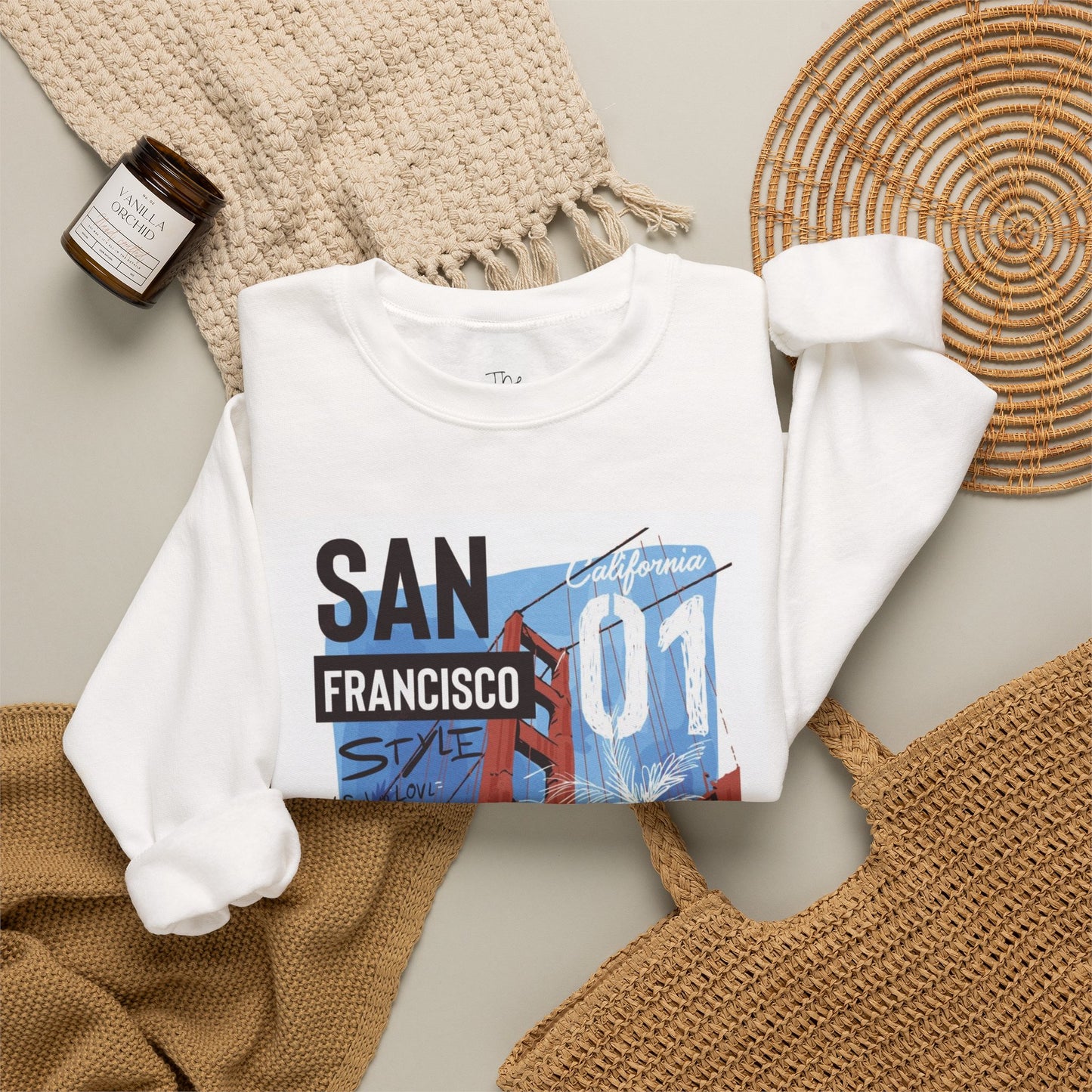 San Francisco Golden Gate Graphic Sweatshirt — Vintage Travel Crewneck