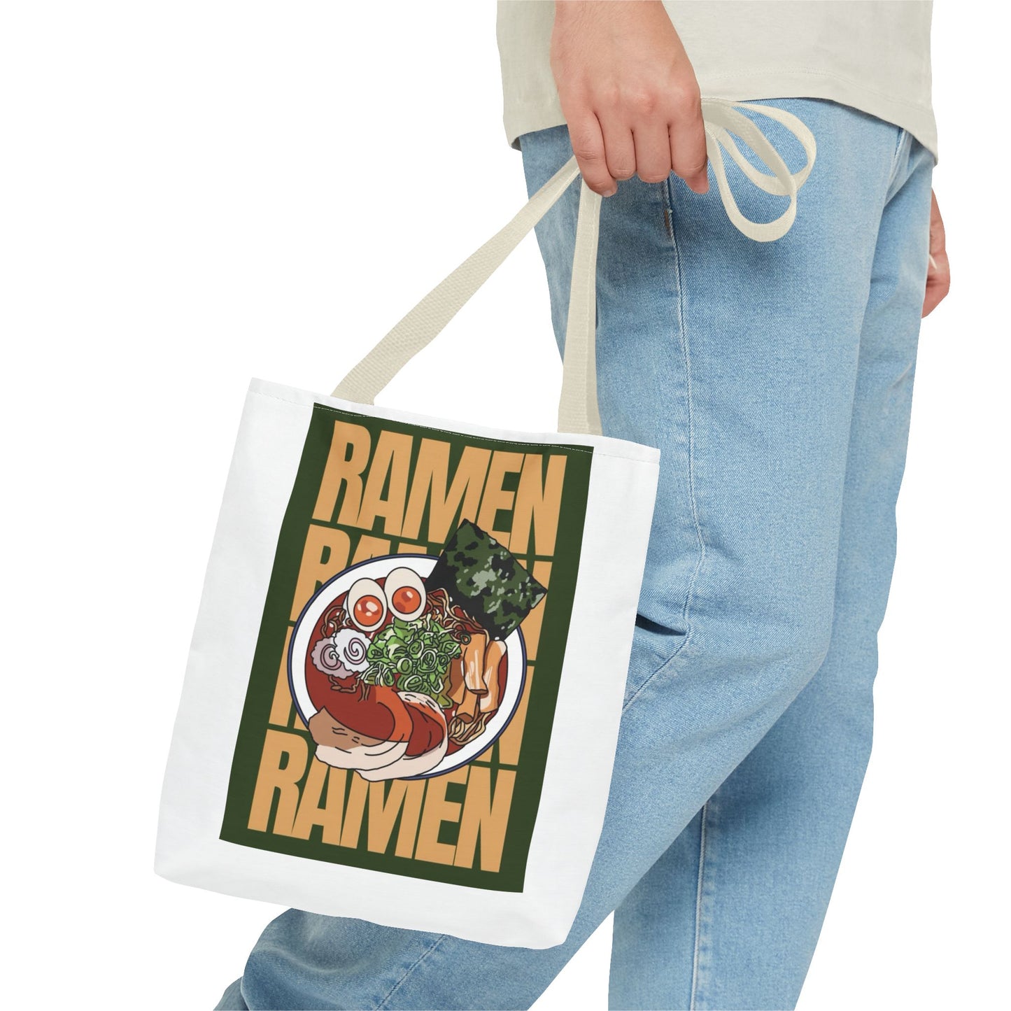 Ramen Bowl Tote Bag — Vintage Japanese Noodle Illustration Shopper