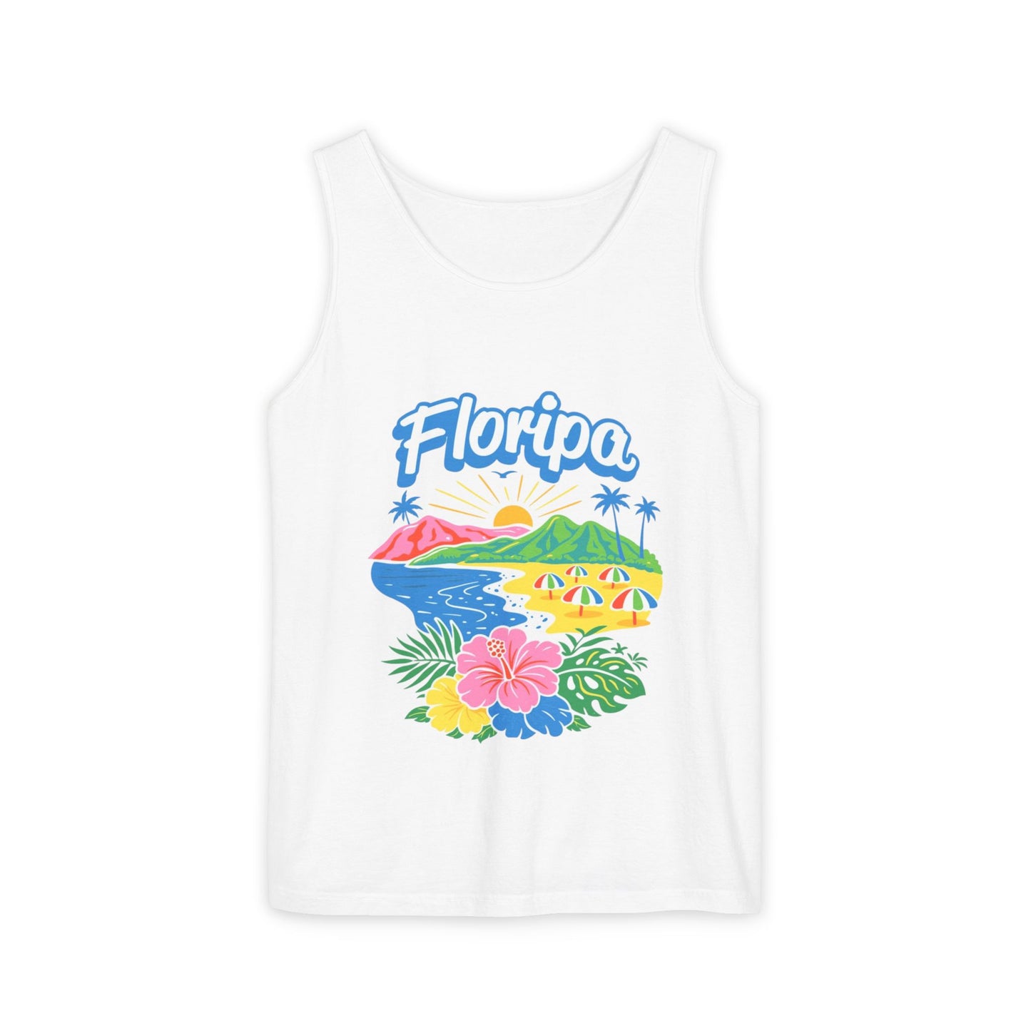Floripa Tropical Tank Top — Brazilian Beach Vacation Graphic Tank