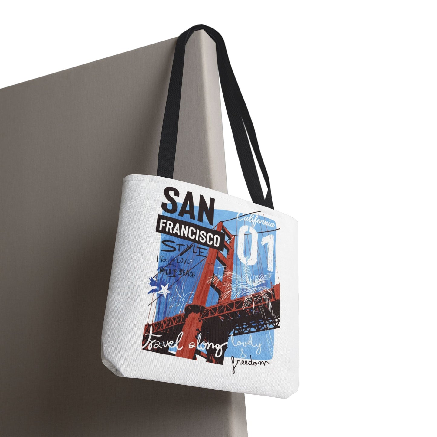 San Francisco Golden Gate Tote Bag – Vintage Travel Graphic AOP