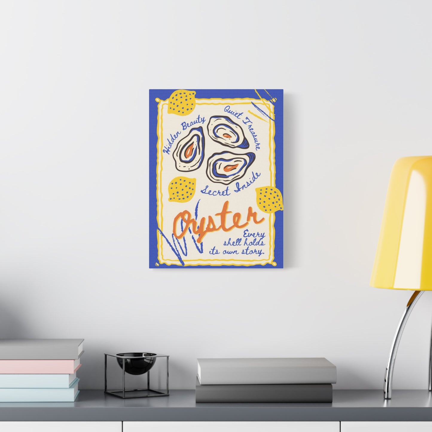 Oyster Illustration Matte Canvas