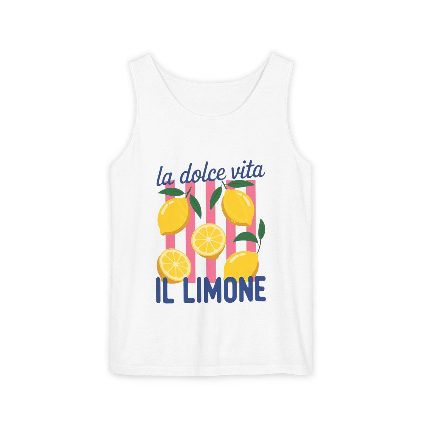 La Dolce Vita Il Limone Tank Top — Italian Lemon Summer Graphic Tank