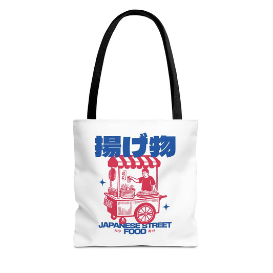 Japanese Street Food Tote Bag — Takoyaki Fried Snacks Market Design
