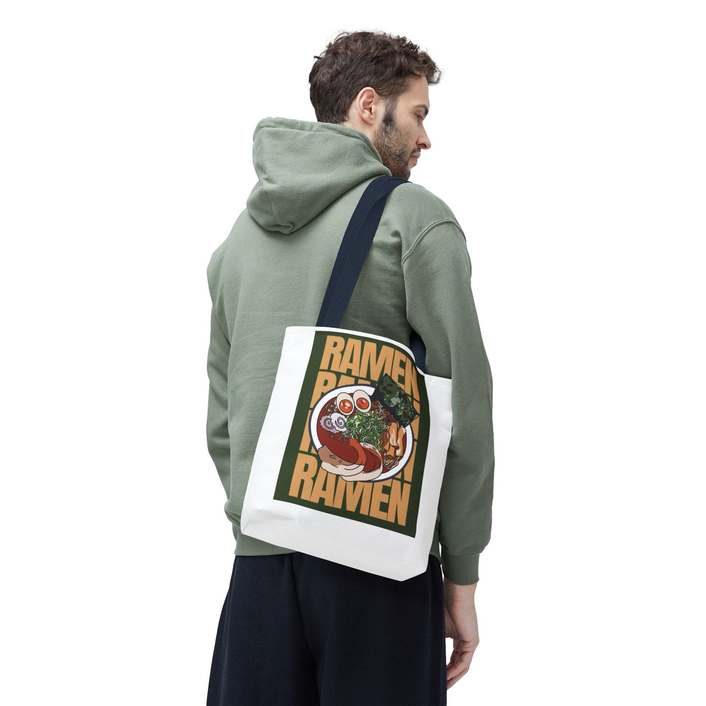 Ramen Bowl Tote Bag — Vintage Japanese Noodle Illustration Shopper