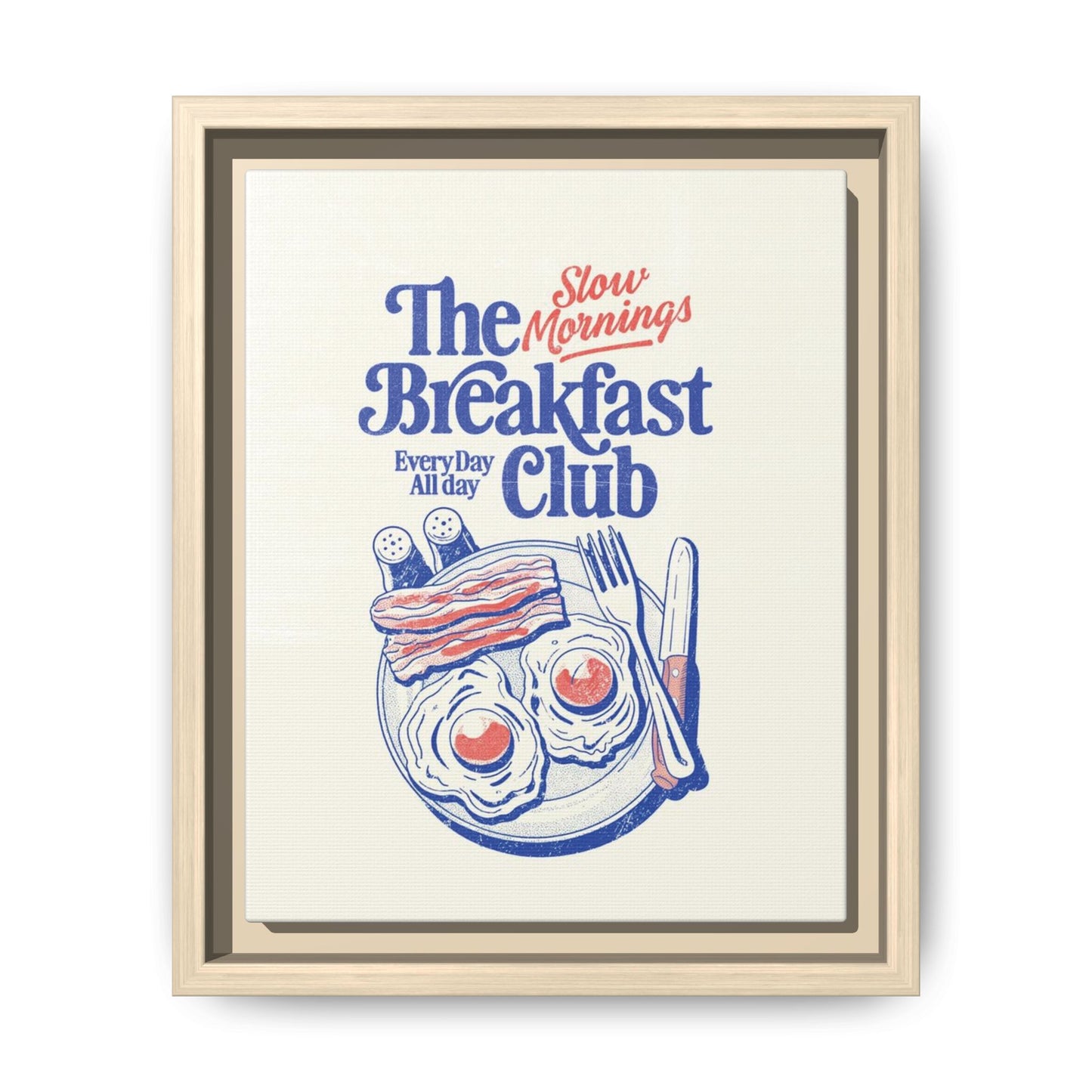 Breakfast Club Canvas Print — "Slow Mornings" Framed Wall Art