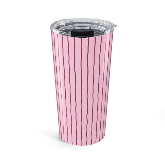 Pink Stripe 20oz Tumbler — Insulated Stainless Drink Cup