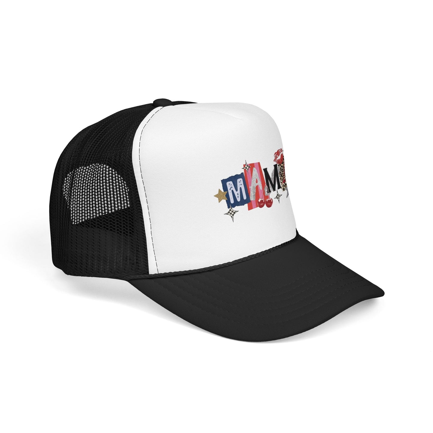Mama Patriotic Trucker Hat – Red White Blue Star Foam Cap