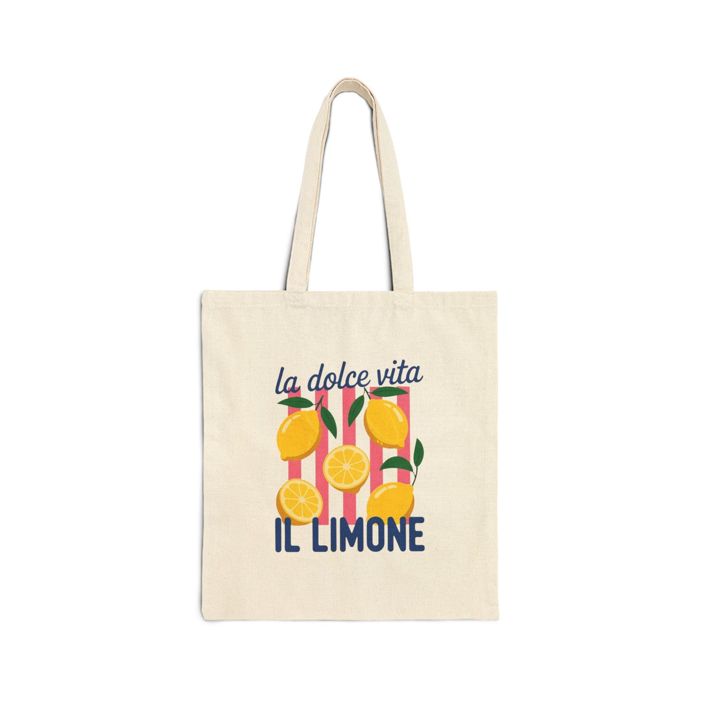 La Dolce Vita Il Limone Tote Bag — Lemon Canvas Market Tote