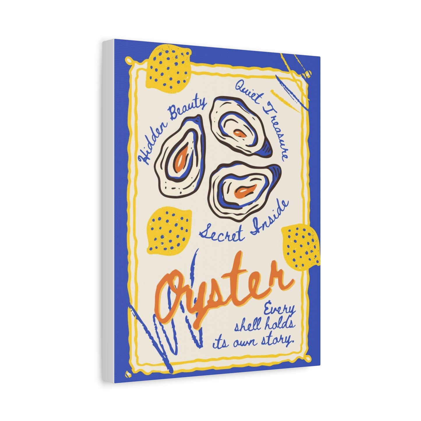Oyster Illustration Matte Canvas