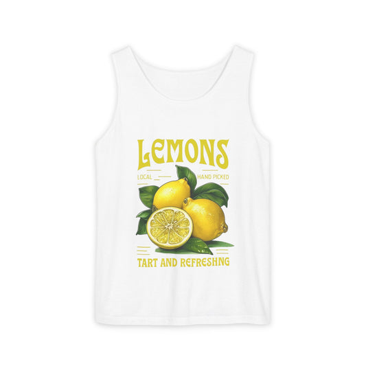 Lemons Vintage Fruit Tank Top — "Tart and Refreshing" Summer Graphic