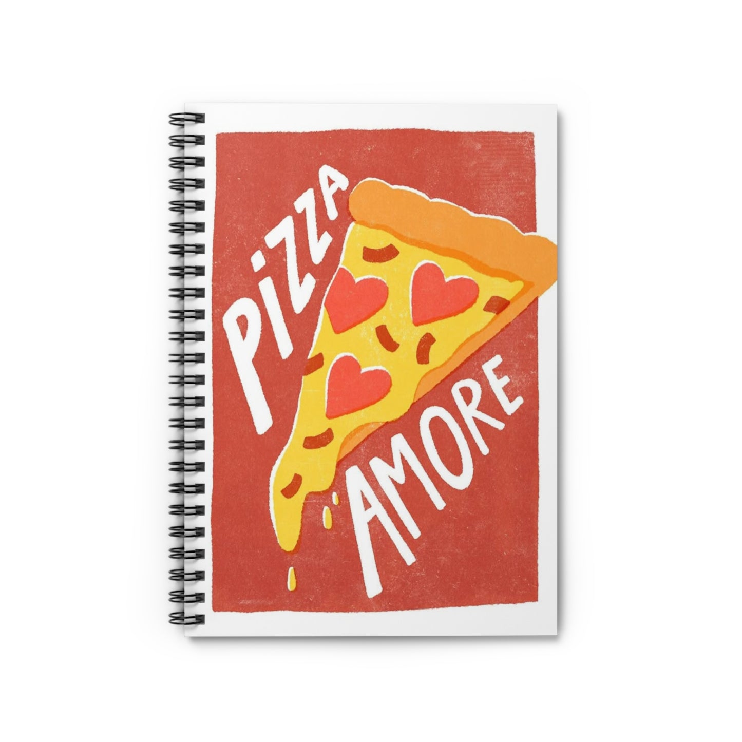 Pizza Amore Spiral Notebook — Cute Pizza Slice Journal (Ruled)
