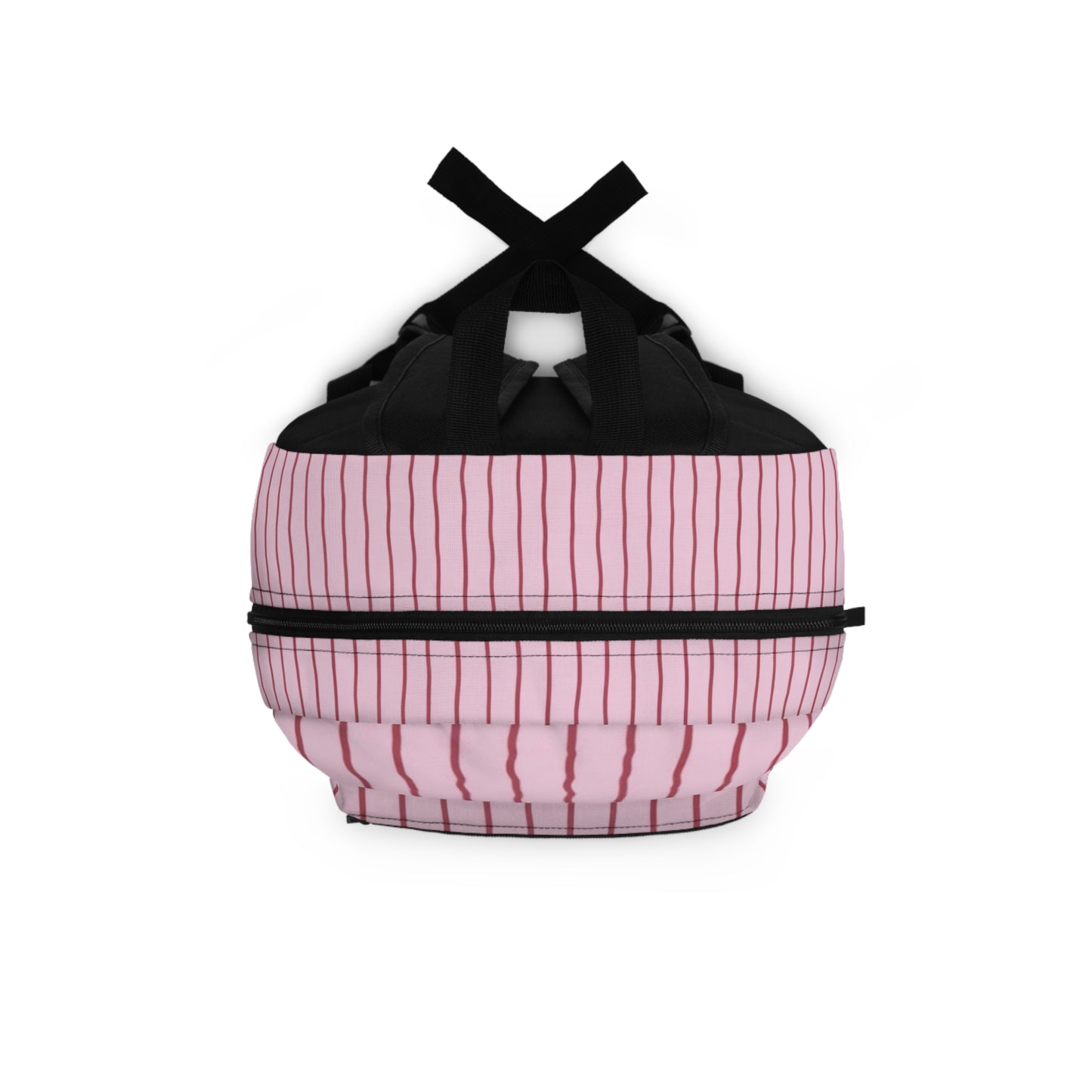 Pink Striped Backpack — Cute Minimal School & Everyday Bag