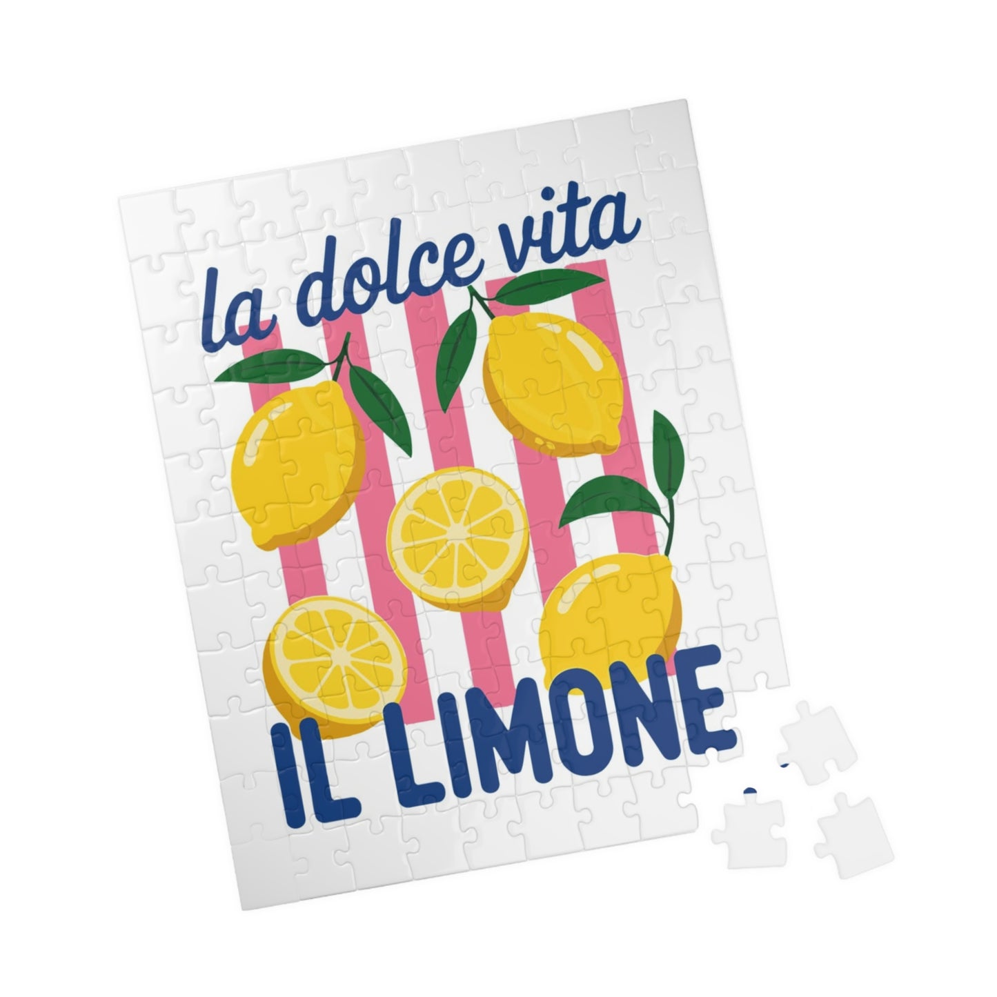 La Dolce Vita Il Limone Jigsaw Puzzle — Bright Lemon Kitchen Decor Puzzle (110 pcs)
