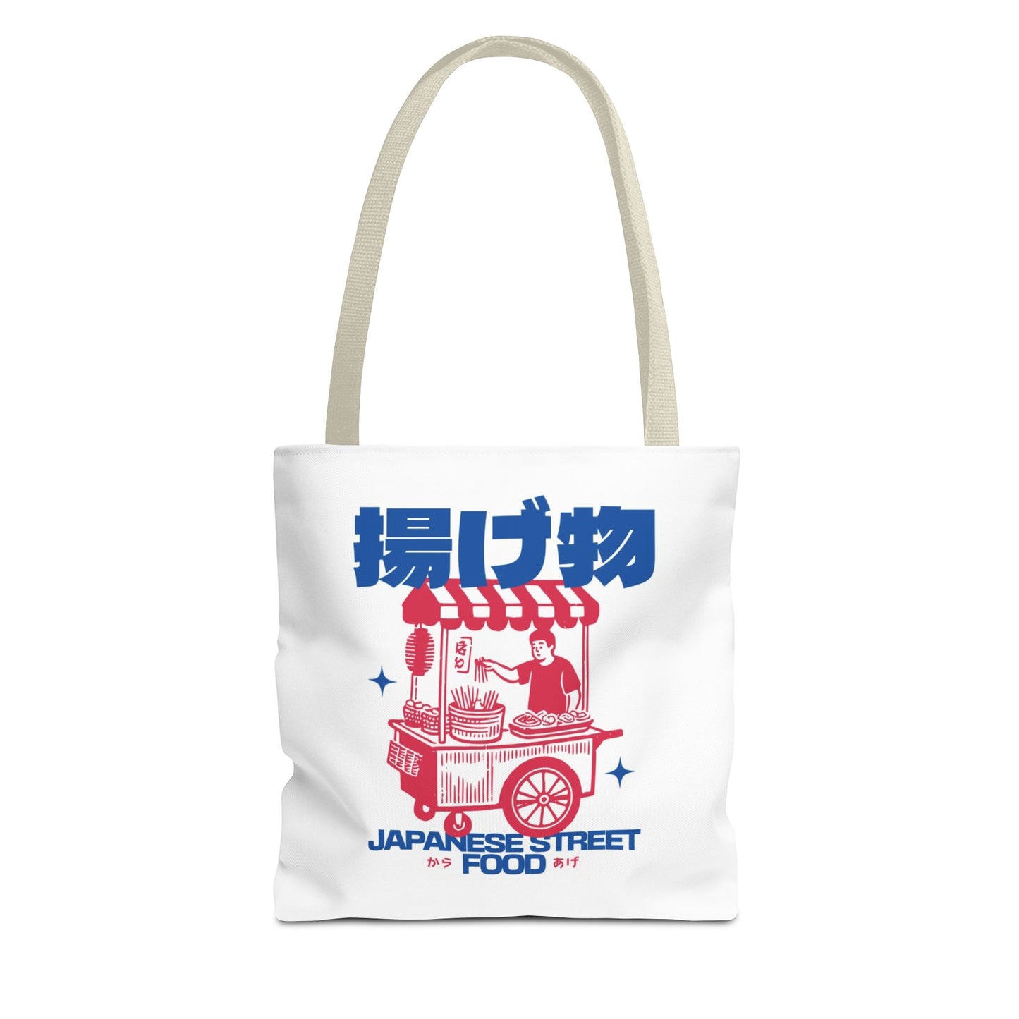 Japanese Street Food Tote Bag — Takoyaki Fried Snacks Market Design
