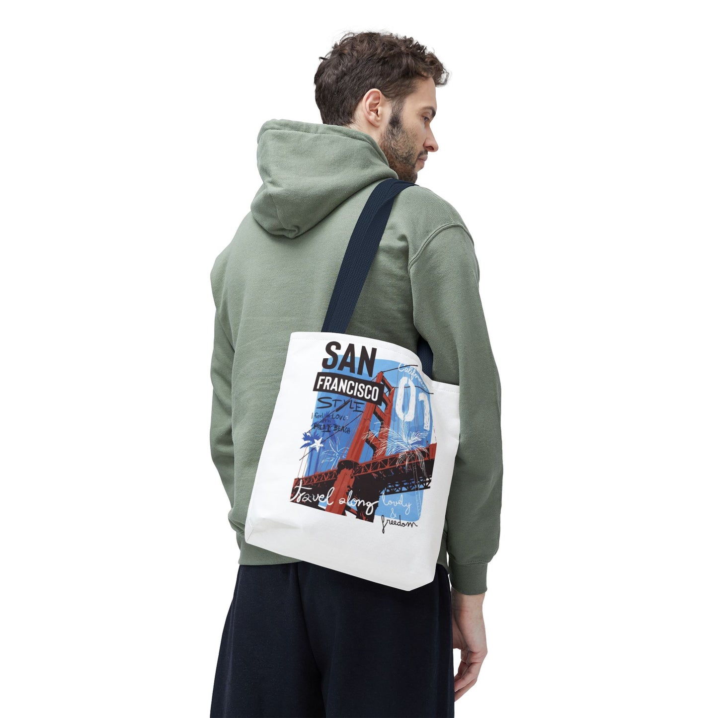 San Francisco Golden Gate Tote Bag – Vintage Travel Graphic AOP