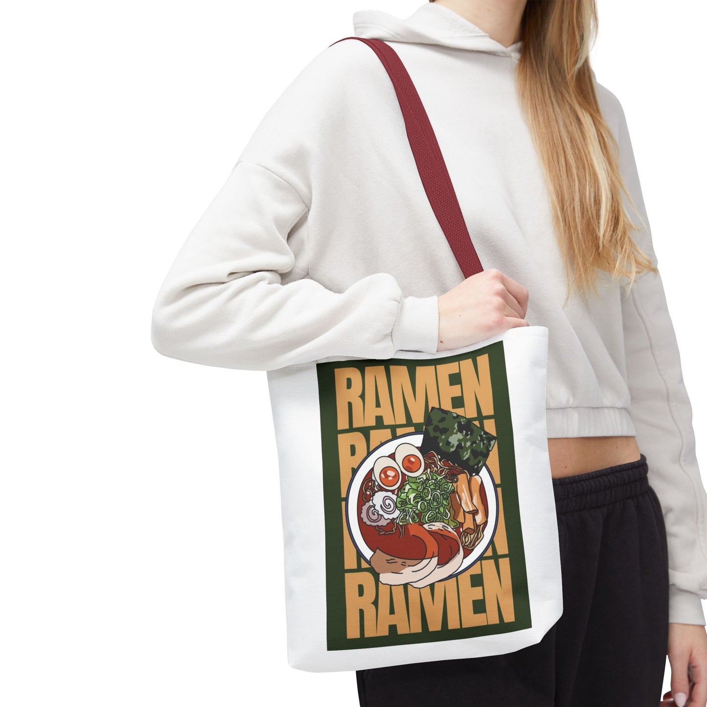 Ramen Bowl Tote Bag — Vintage Japanese Noodle Illustration Shopper