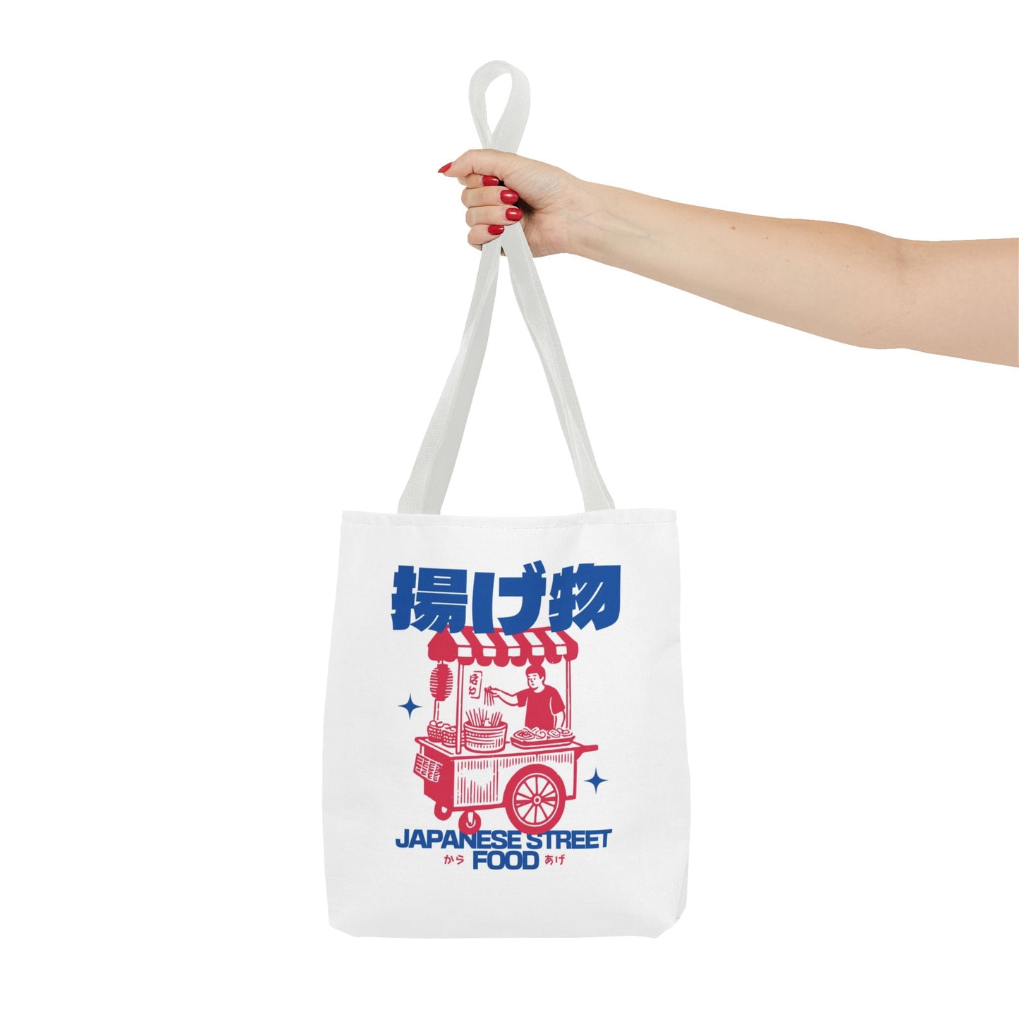 Japanese Street Food Tote Bag — Takoyaki Fried Snacks Market Design