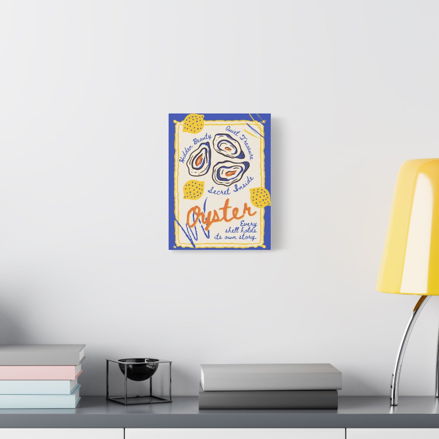 Oyster Illustration Matte Canvas