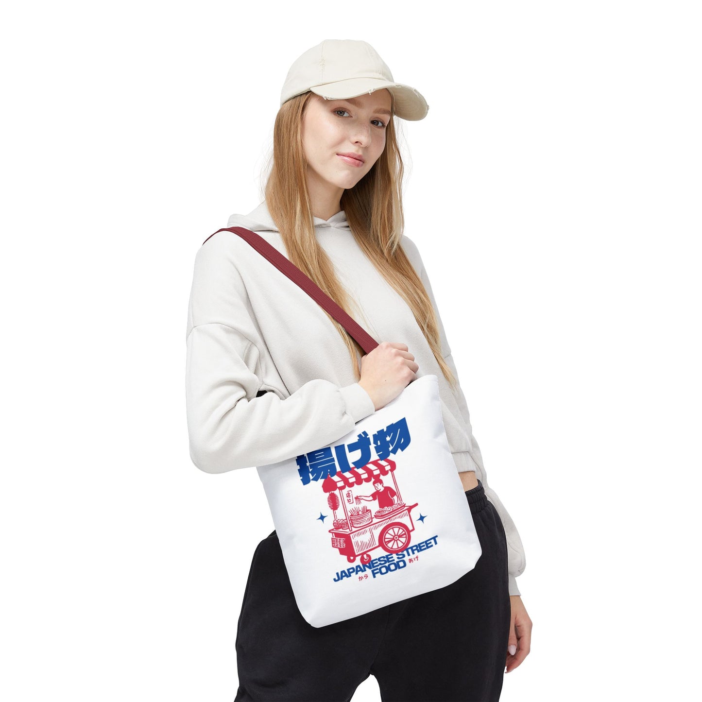 Japanese Street Food Tote Bag — Takoyaki Fried Snacks Market Design